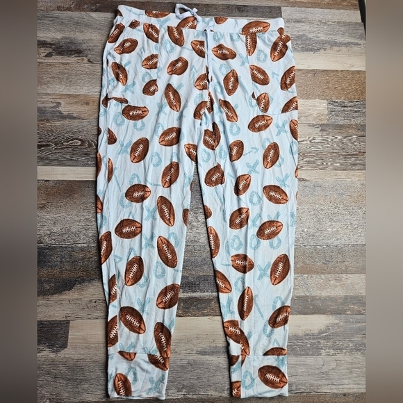 Posh Peanut Adult Jogger Pajama Pants Loungewear Football theme Size 2XL - Picture 1 of 5